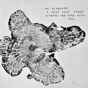 Hand Pressed Tree Ring Art Print. Cedar Tree from Drummond Island, Michigan.