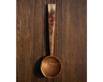 Hand carved wooden coffee scoop - 1 Tablespoon