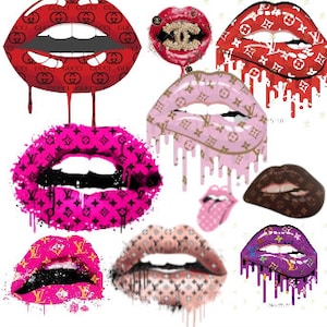 Louis Vuitton Dripping Lips SVG, LV Lips, Louis Vuitton Lips Art, LV Lips  PNG,Brand Logo Svg, Luxury Brand Svg, Fashion