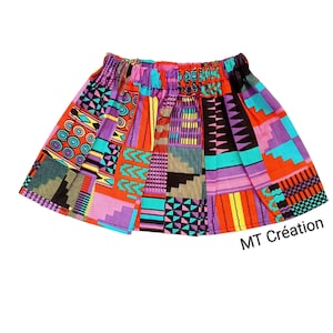 Children&#39;s skirt in kente wax fabric