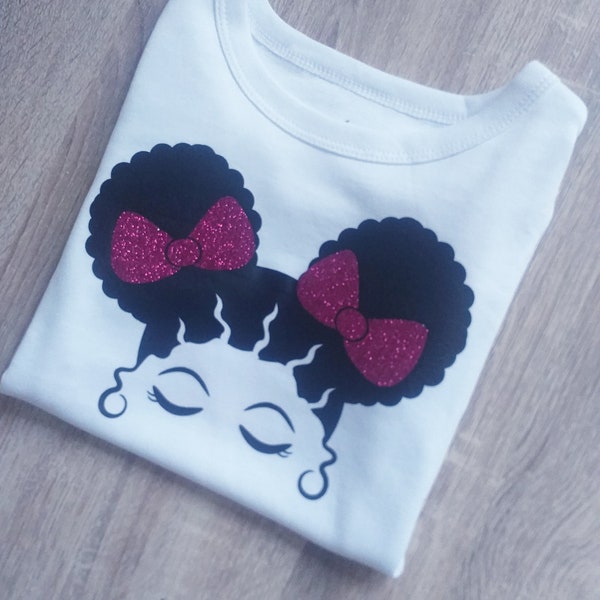 T-shirt fille style afro