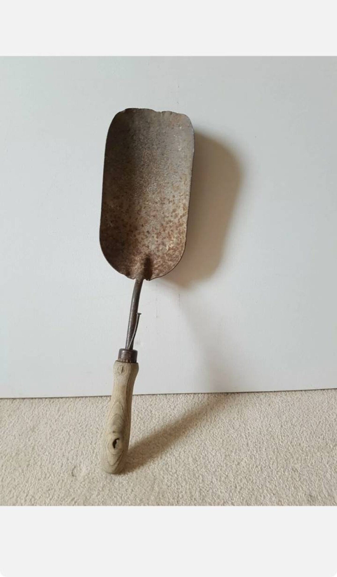Vintage Metal Coal Shovel with Wooden Handle Antique Rusty Etsy