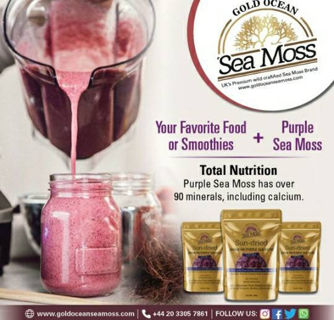 Jamaican wild crafted Gold sea moss & Turmeric capsules uk Etsy