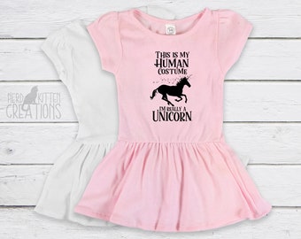 I'm Really A Unicorn Baby Toddler Dress, New Baby, Baby Infant Toddler Dress, Mom Dad Baby Shower Gift, Unicorn Baby Gift, Fantasy Baby Gift