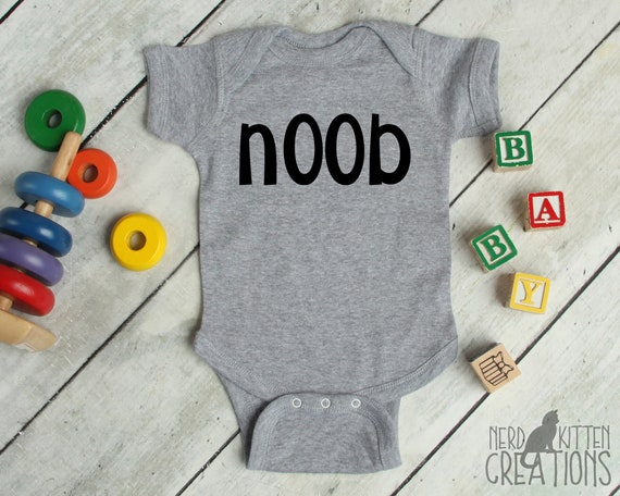 Funny Gamer N00b Onesie Nerd Baby Geek Baby New Baby Baby Etsy