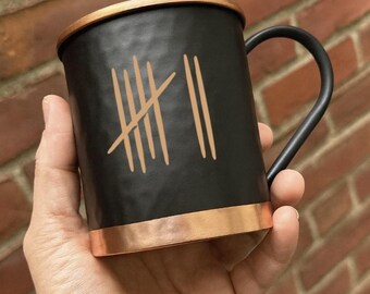 Handcrafted Copper Mug: 7th Anniversary Gift, Personalized Logo gift for her