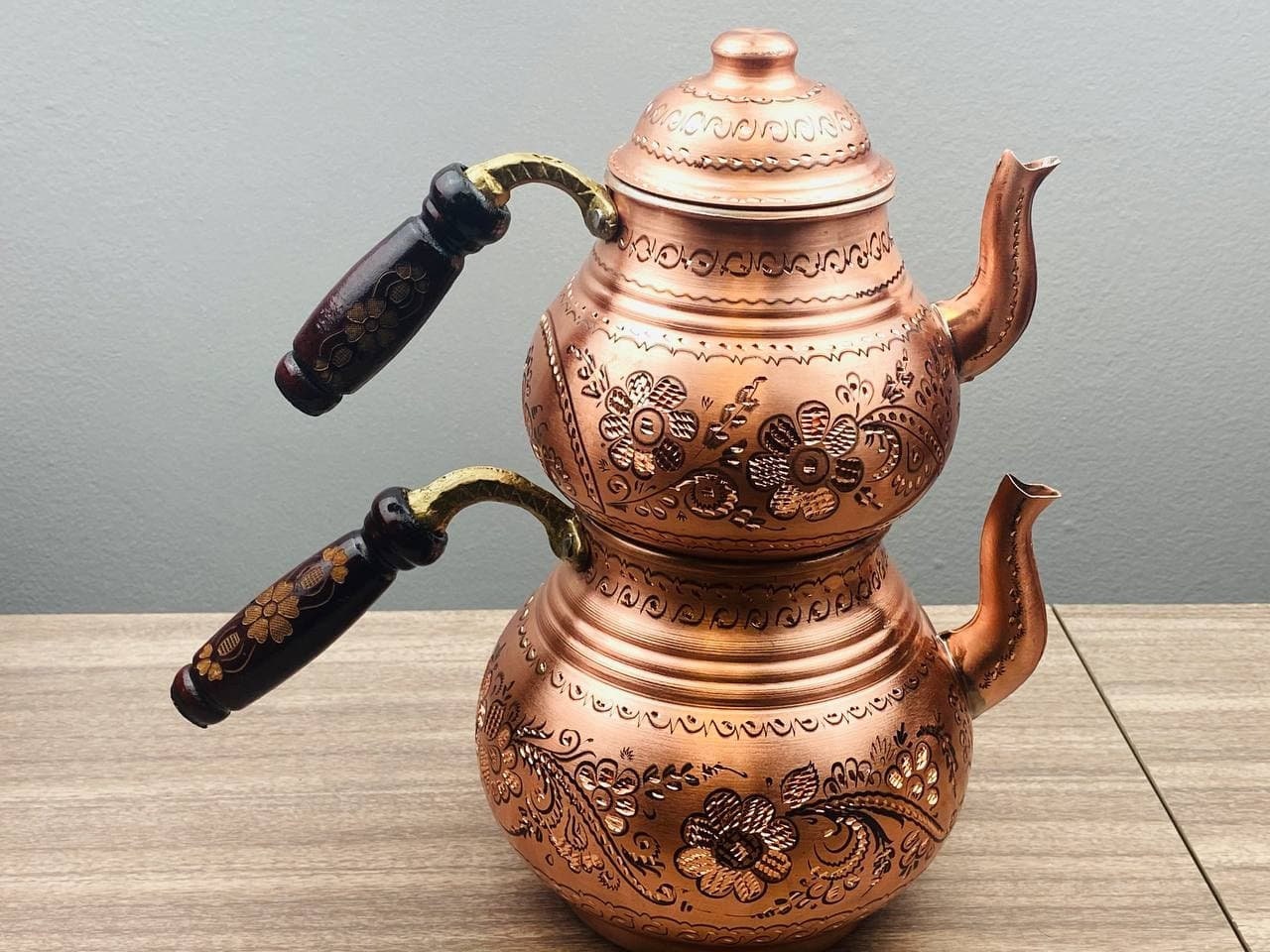 Turkish Copper Tea Pot / arabic Tea pot Set Handmade Hammered Etsy