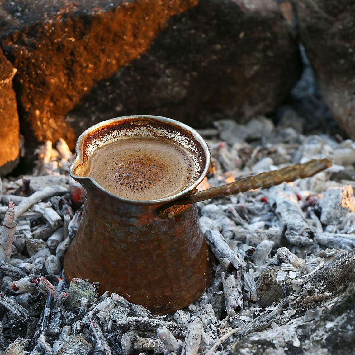 Turkish Traditional Hand Hammered Stove Top Copper Coffee Etsy