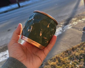 ART Ugly Copper Mug Reine Kupfer-Eleganz, handgefertigte gehämmerte Oberfläche, rustikale Kupferbecher für Geburtstagsgeschenk oder Geschenk zum 7-jährigen Jubiläum