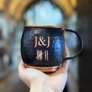 traditional 7th or 22nd anniversary gift him /her Copper Mug Handcrafted 100% Pure/birthday gift/ company logo / winding gift / Solid Copper