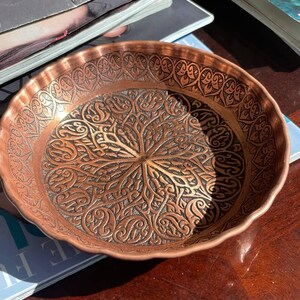 Personalized Copper Ring Bowl – Elegant Handcrafted Catch-All Dish, Custom Jewelry Holder, Unique 7th Anniversary