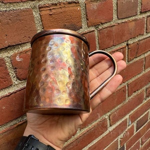 7th or 22nd anniversary gift him /her Copper Mug Handcrafted 100% Pure/birthday gift/company logo / winding gift / Solid Coppe Fire copper