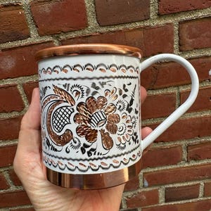 Wedding Gift Copper Mug – 100% Pure Hammered Copper Mug | Handcrafted Drinkware | 7-Year Anniversary Gift | Wedding Party Favor for Him Her