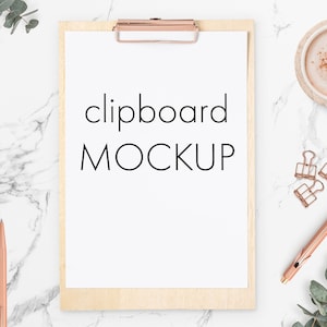 Psd smart object Showcase your work online with digital mockups Png A4 clipboard mockup Jpeg instant download