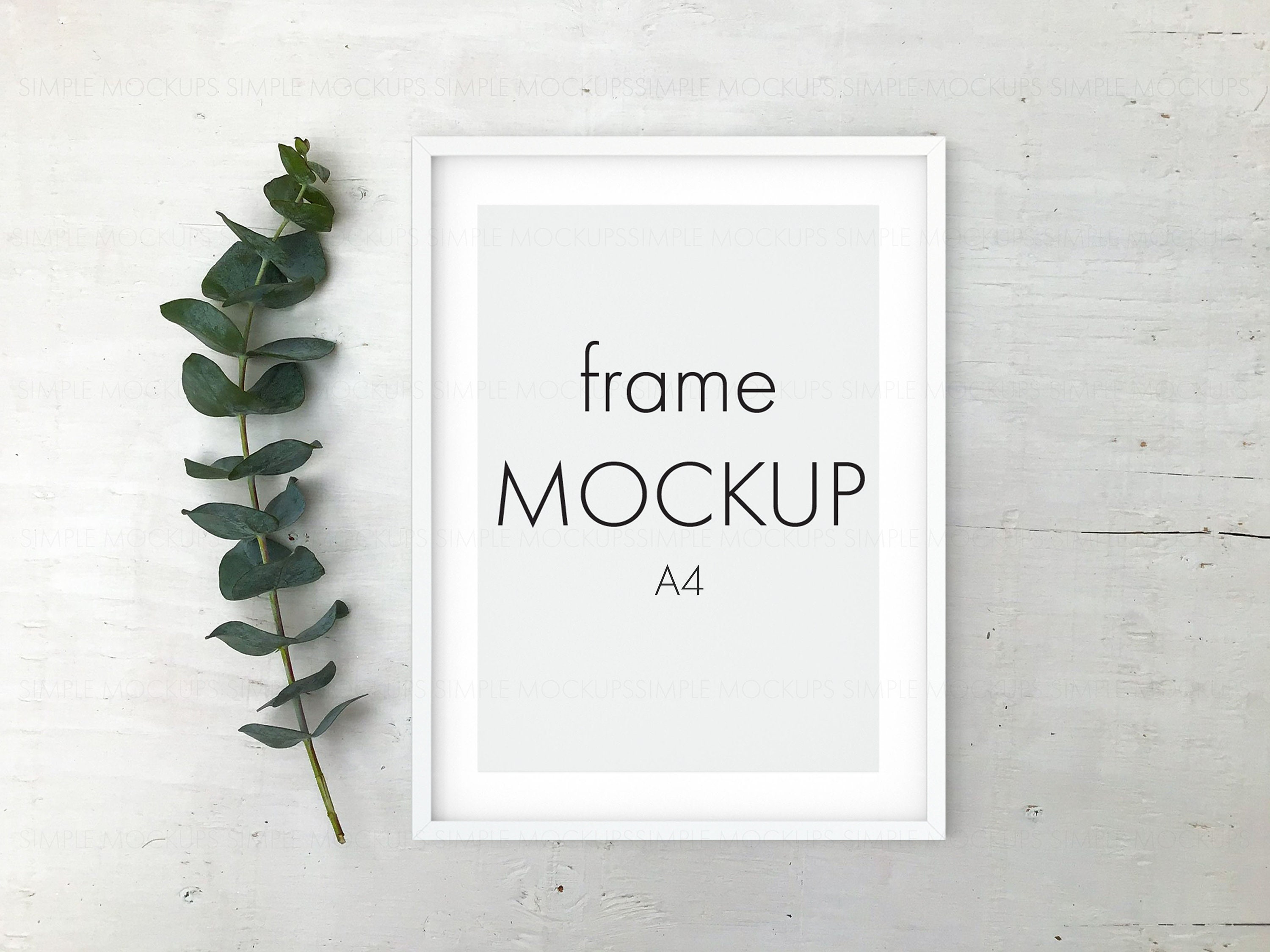 Frame Mockup Frame Mock Up Plants Minimal A4 Frame Mockup | Etsy