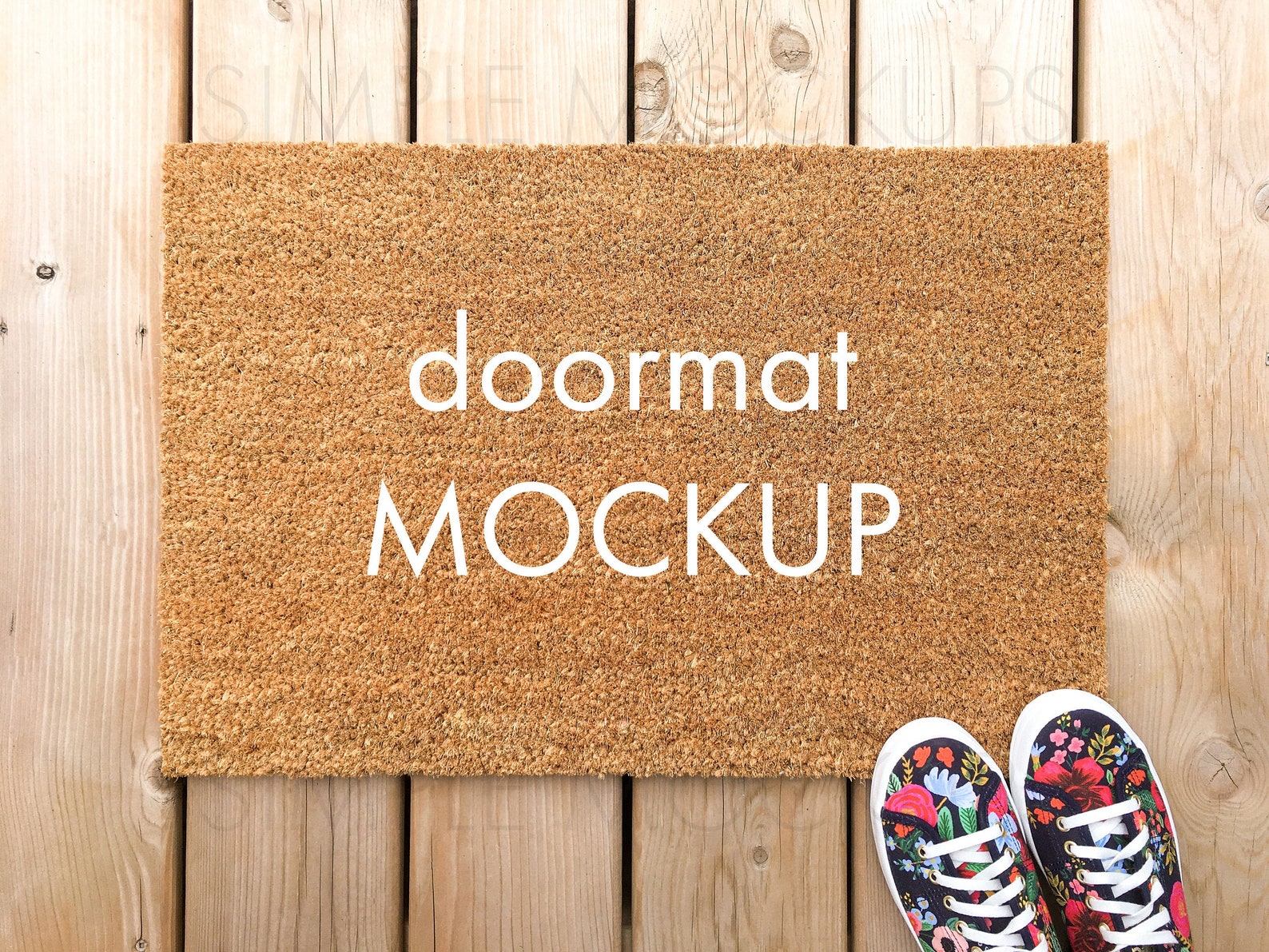 Doormat Mockup Door Mat Mockup Blank Doormat on Wood Floor Etsy