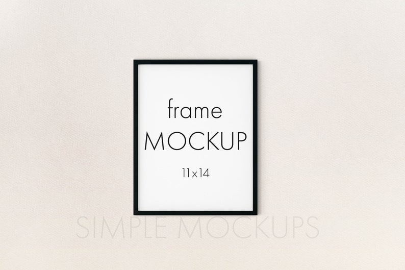 Download 11x14 Frame Mockup Black Frame Mock Up Vertical Poster | Etsy