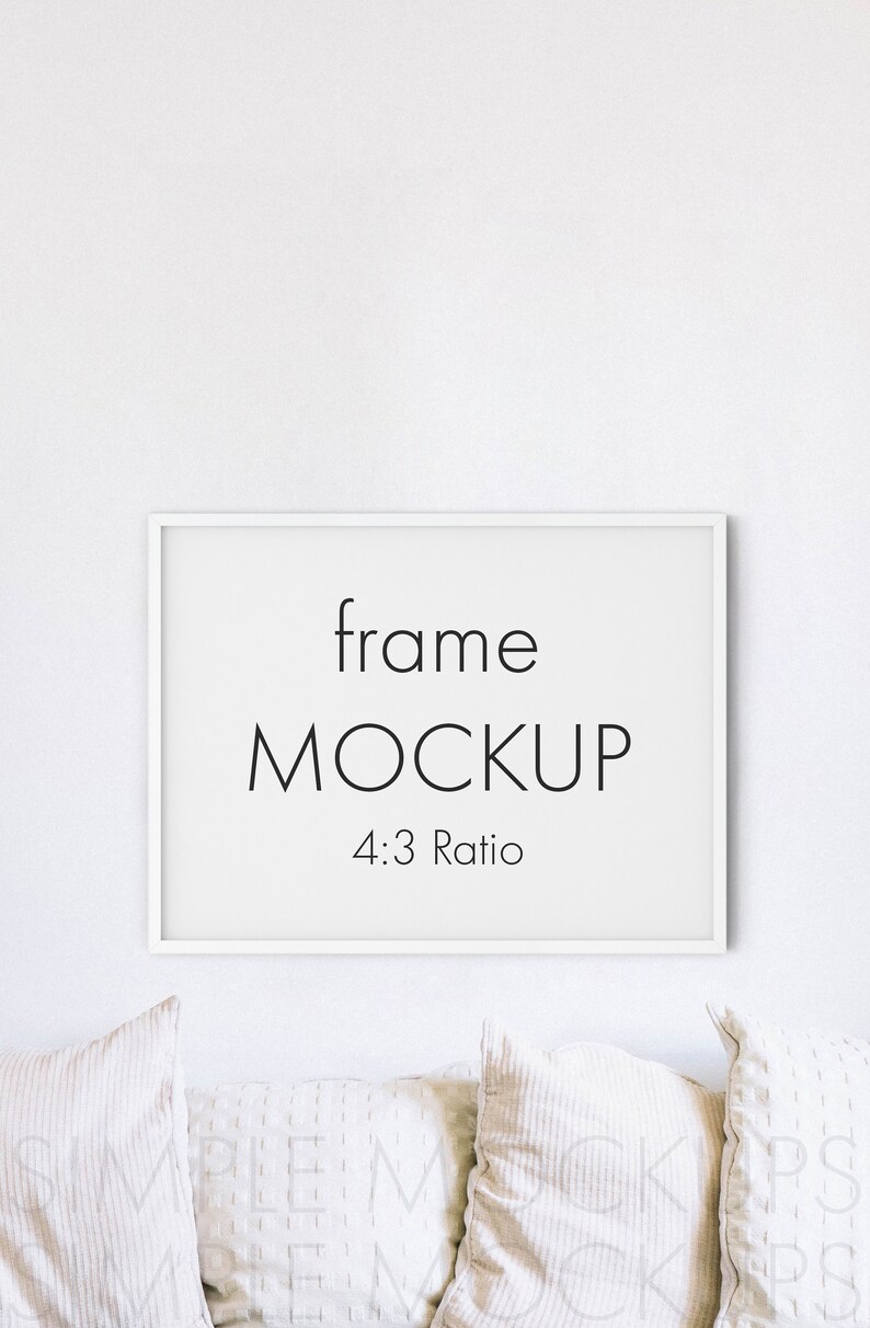 Download Frame Mockup White Landscape Frame Mock up Horizontal ...
