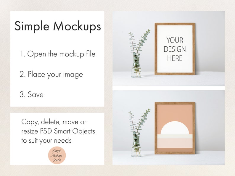 Download 11x14 Frame Mockup Black Frame Mock Up Vertical Poster | Etsy
