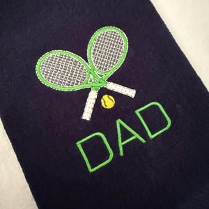 TENNIS towel (16x26) - embroidered personalized hand towel 16&quot;X26&quot; white pink navy more- tennis teams events gifts- captain