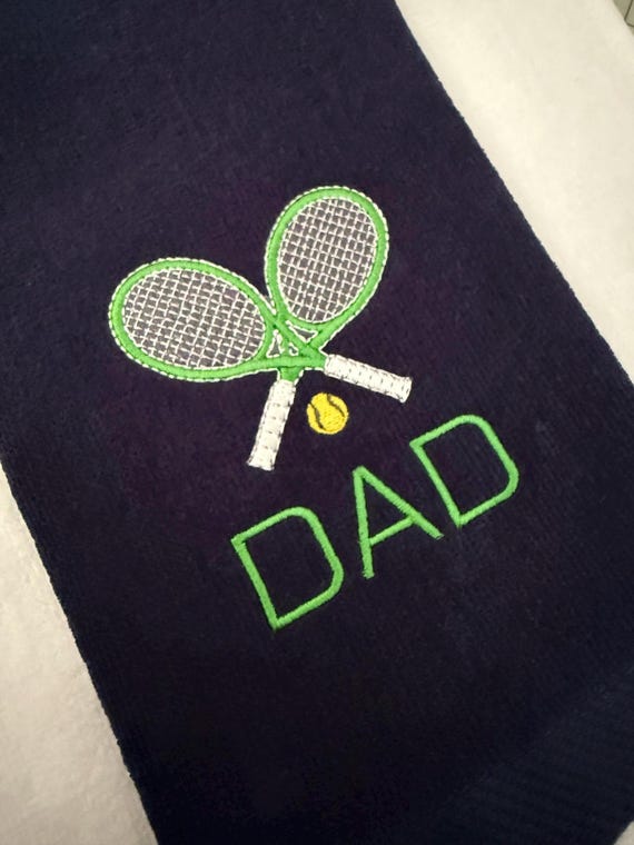 TENNIS towel - embroidered  personalized towel - 2 sizes -  white pink navy more- tennis teams events gifts- captain