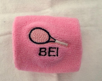 TENNIS personalized wrist sweatband with initials - embroidered premium quality - teams - events - gifts - captain