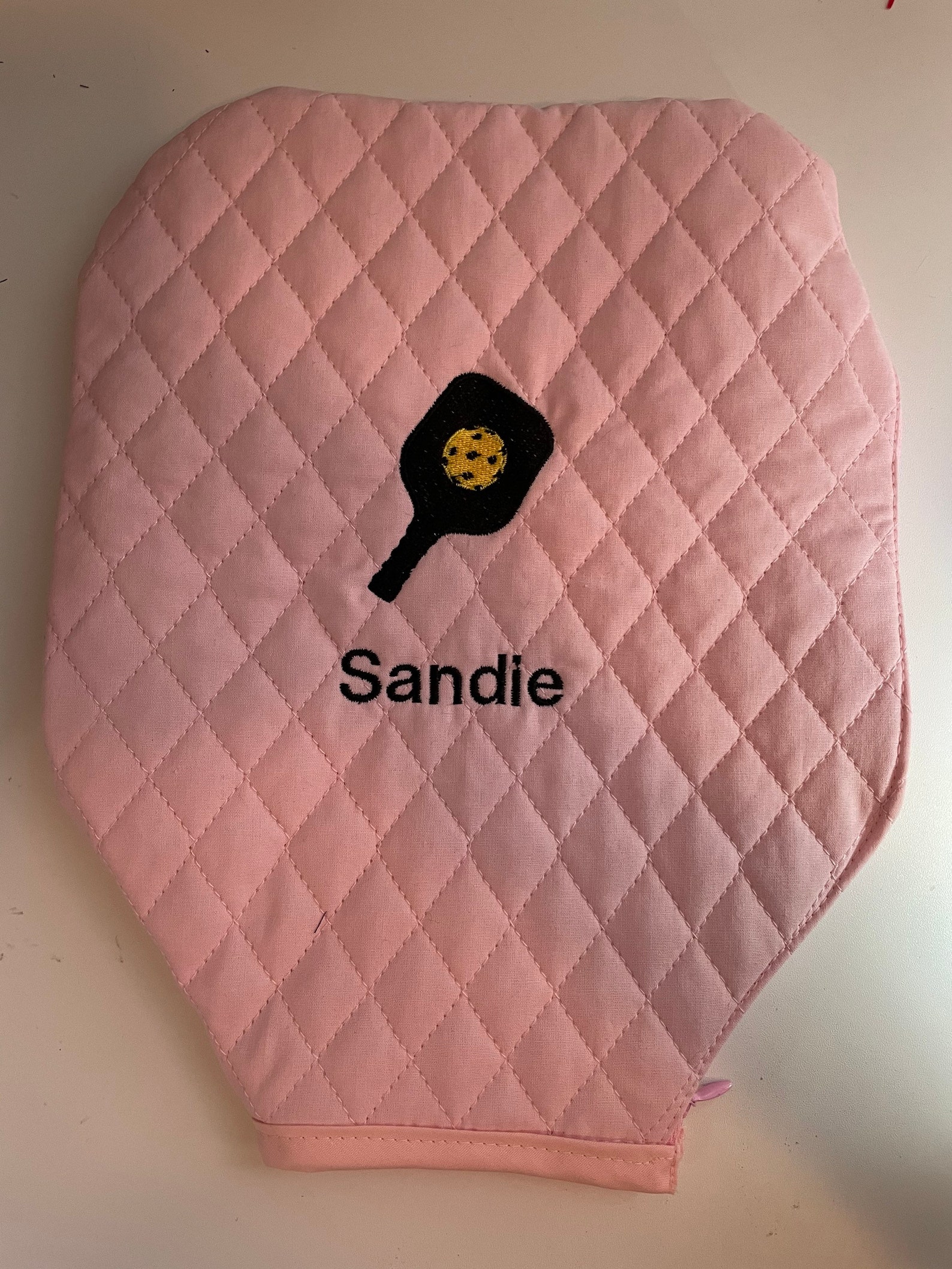 Pickleball paddle embroidered racquet cover Etsy