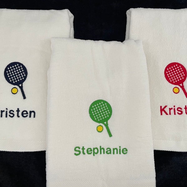 Paddle towel - paddle (platform tennis) embroidered hand towel! paddle gift - paddle team - paddle event