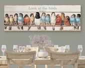 Rustic Matthew 6 26 Look At The Birds Wall Art Vintage Birds Illustration Look at the Birds Sign Bible Verse Sign Scripture Wall Art