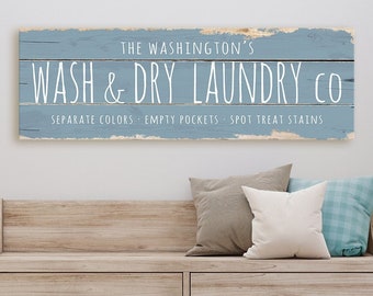 Laundry Room Sign Wash Dry Fold | Utility Room Sign | Vintage Laundry Room Decor | rustic canvas print