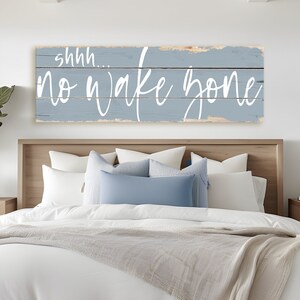 Shhh... No Wake Zone Sign | rustic canvas print
