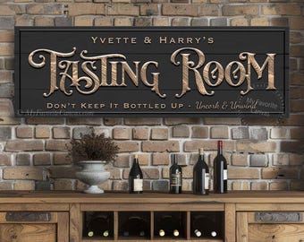 Tasting Room Sign, canvas wrap