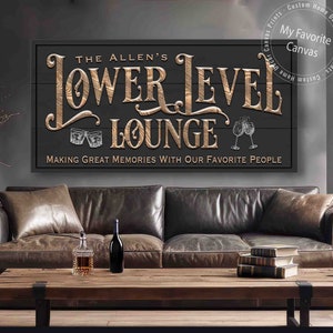 Lower Level Lounge Sign | canvas print