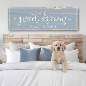 Sweet Dreams Sign: rustic canvas wrap