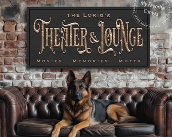 Theater and Lounge Sign, canvas wrap