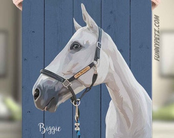 Stunning Horse Portrait | Custom Horse Memorial on canvas