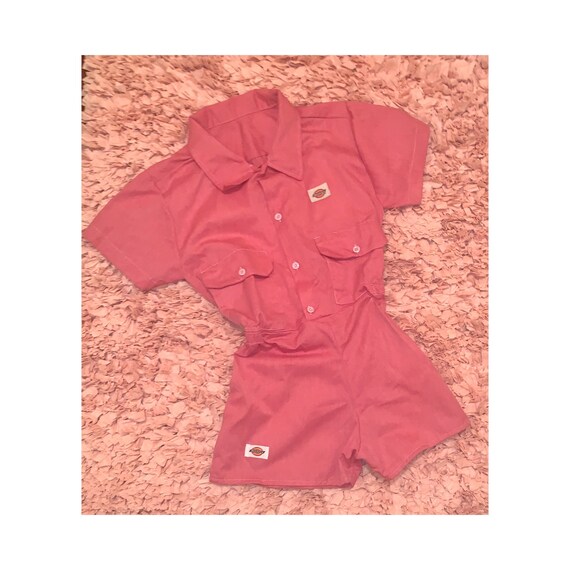 pink dickies jumpsuit