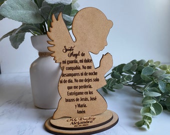 Recuerdo de bautizo, ángel de mi guarda, baptism favor, recuerdos
