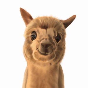Digital download of Cute Llama painting