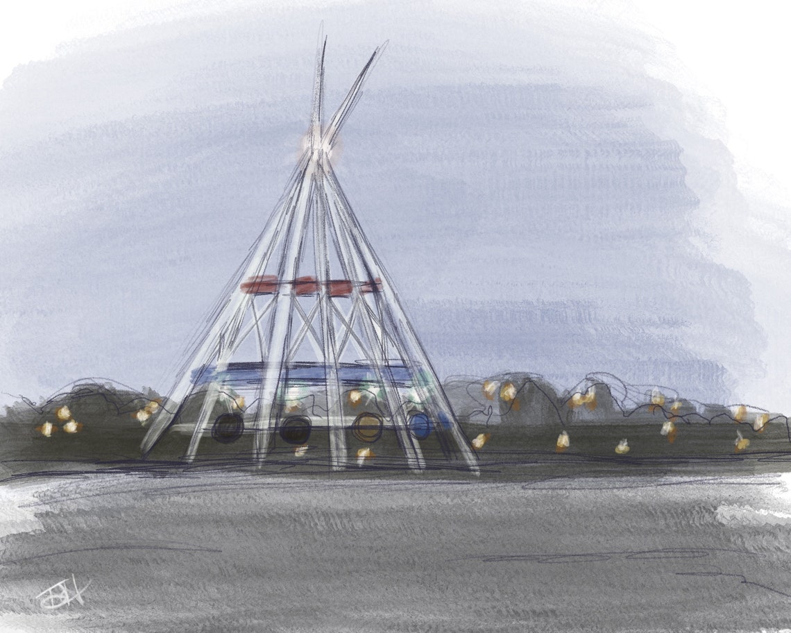 Medicine Hat Teepee8x10 impresión Etsy
