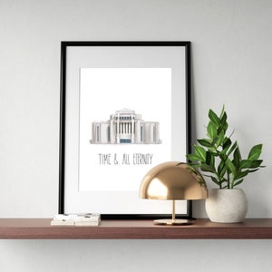 Cardston, Alberta LDS Temple Watercolour Digital Download