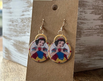 Snow White Earrings, Dangle Earrings, Hypoallergenic, Handmade, Gifts for her, Princess