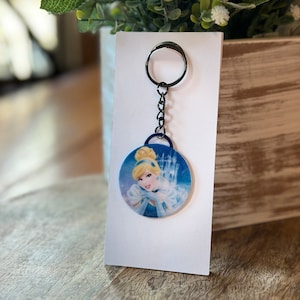 Cinderella Keychain, Disney Inspired Keychain, Princess Keychain, Disney Princess, Gifts for Girls