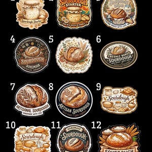 Surdegsklistermärken eller magneter | Bakdesigner för Cottagecore | Köksinredning för Homestead