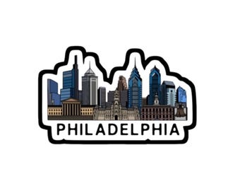 Adesivo skyline di Filadelfia / Magnete souvenir di viaggio di Filadelfia