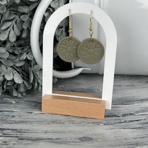 Boho Polymer Clay Drop Earrings