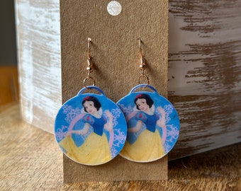 Snow White Earrings, Dangle Earrings, Hypoallergenic, Handmade, Gifts for her, Princess