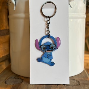 Stitch Keychain, Ohana Keychain, Lilo and Stitch, Experiment 626, Hypoallergenic, Handmade