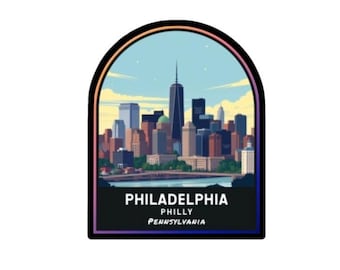 Adesivo skyline di Filadelfia / Magnete souvenir di viaggio di Filadelfia