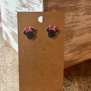 Mouse Earrings Studs, Stud Earrings, Mouse Jewelry, Hypoallergenic, Handmade, Gifts for Girls, Gifts for her